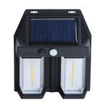 Dual Bulb Solar Wall Light with PIR Sensor