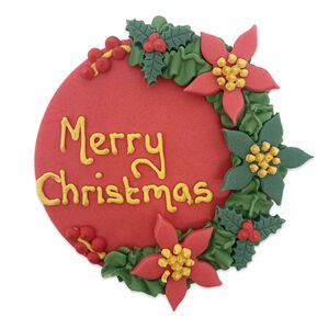 Festive Foliage Plaque Edible Sugar Topper
