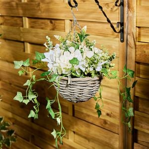 Artificial Spring Flowers Hanging Basket