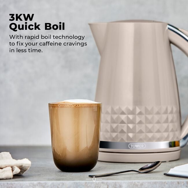 TOWER SOLITAIRE BEIGE 1.5L Kettle