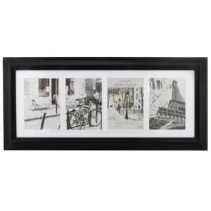 5x7 COLLAGE 4 WINDOWS SIMPLY Black Photo Frame