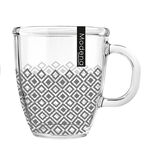 Linear Black Glass Mug