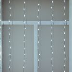 240 White LED Waterfall Curtain Christmas Lights