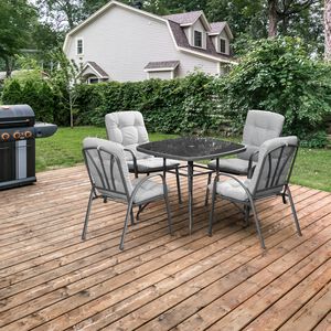 Caserta 5 Piece Dining Set With Cushions