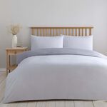 SINGLE DUVET COVER Luxury Percale Silver/Grey