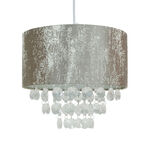 Crushed Velvet With Pendant Ceiling Shade