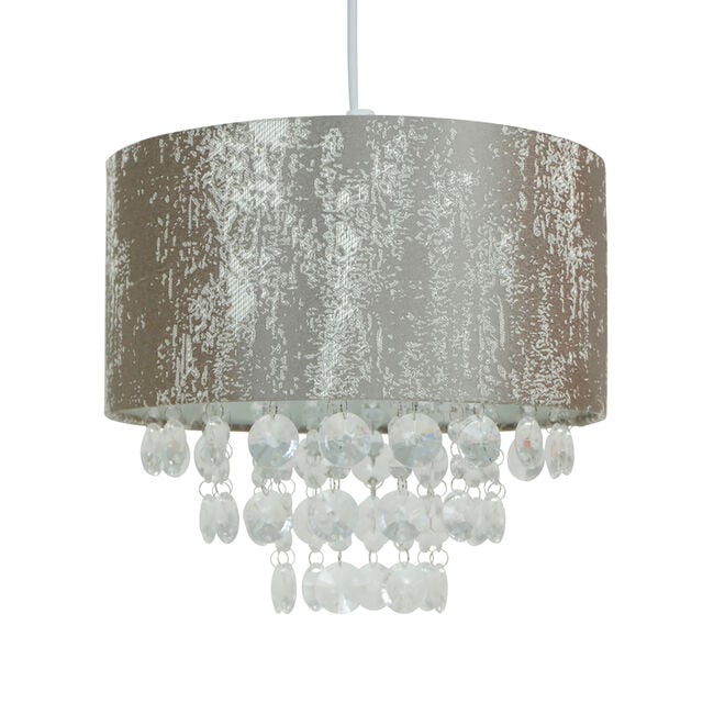 Crushed Velvet With Pendant Ceiling Shade