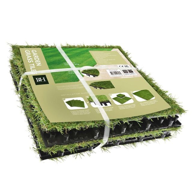 Pack of 4 Garden Grass Tiles