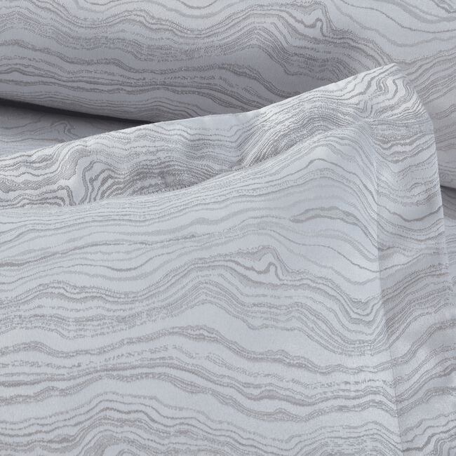 SINGLE DUVET COVER Waves Jacquard Silver