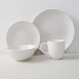 Abney & Croft Embossed Ribbed 16 Piece Dinner Set