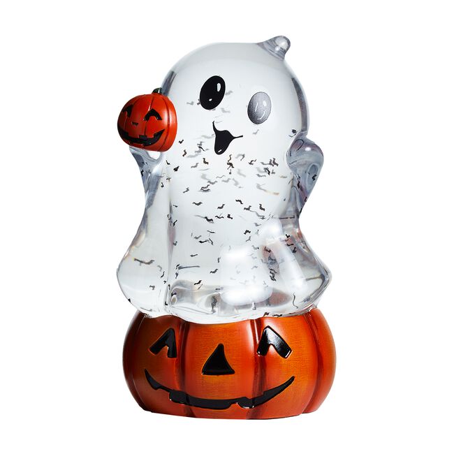 Swirling Glitter Ghost on Pumpkin