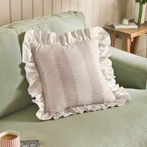WYLDER BIRDIE STRIPE OAT/MILK 45X45 Cushion