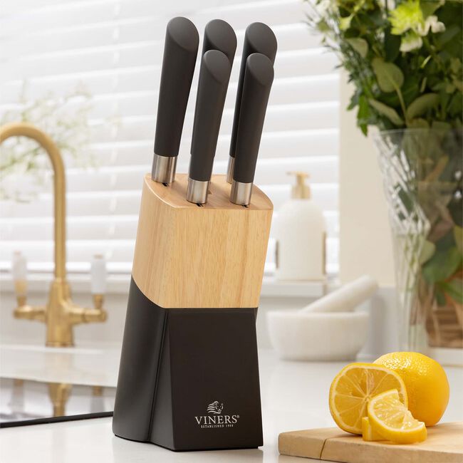 Viners Allure 6 Piece Knife Block Set