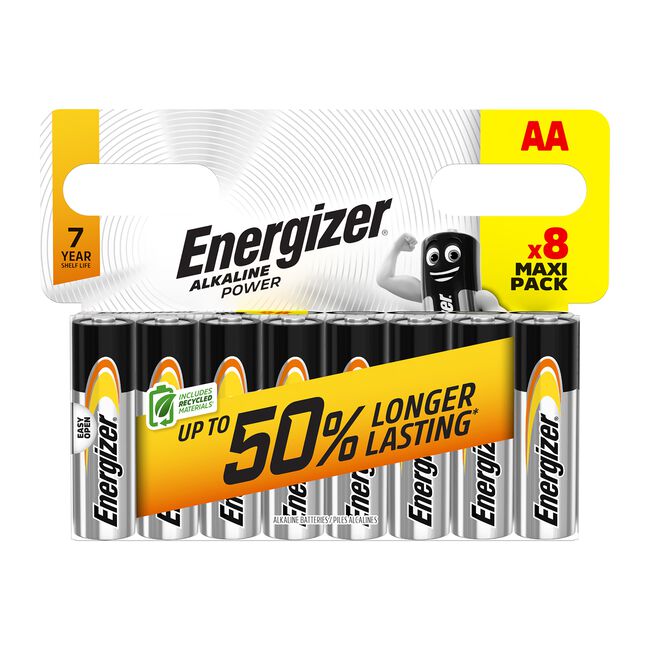 Energizer Alkaline Power AA Batteries - 8 Pack