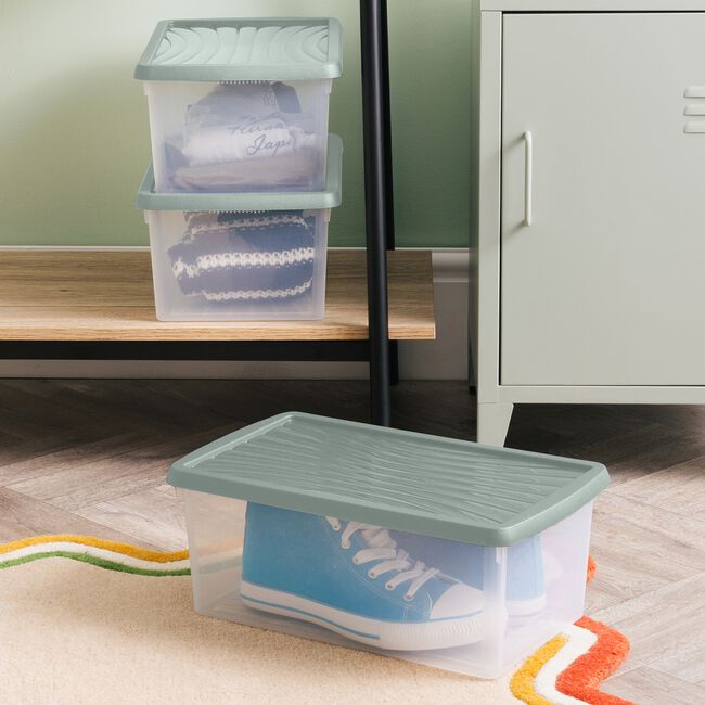 Wham 9L Green Lid Storage Box Set Of 3