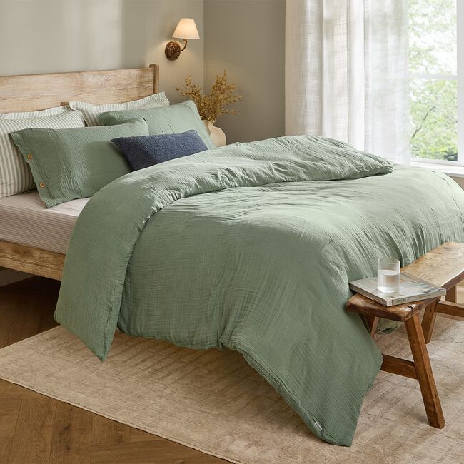 YARD SINGLE DUVET COVER Lark Eucalyptus
