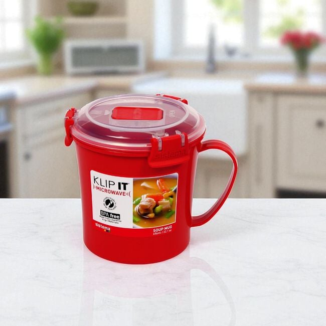 Klip It Microwave Soup Mug 656ml