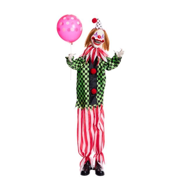 1.3m Animated Standing Clown With Balloon