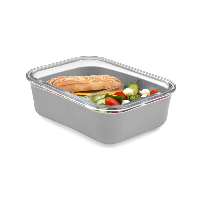 Melii Grey Glass Container with Silicone Sleeve