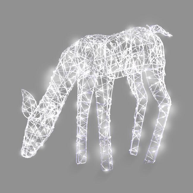 45cm Reindeer Silhouette with Twinkling Lights