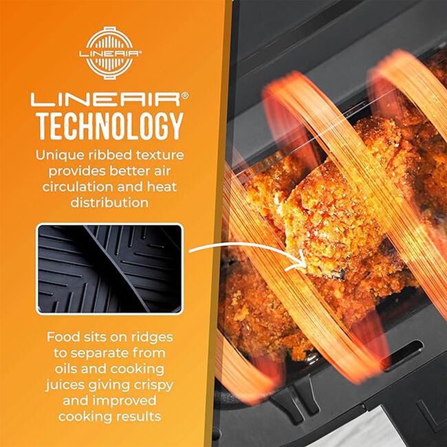 Tower Black Square Air Fryer Tray with Divider