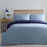 SUPERKING DUVET COVER Luxury Percale Air Force Blue/Navy