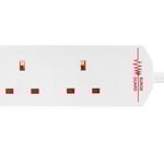 4 Way Extension Lead 2m Blister Pack