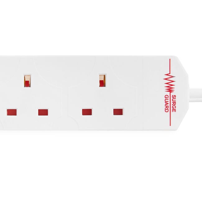 4 Way Extension Lead 2m Blister Pack