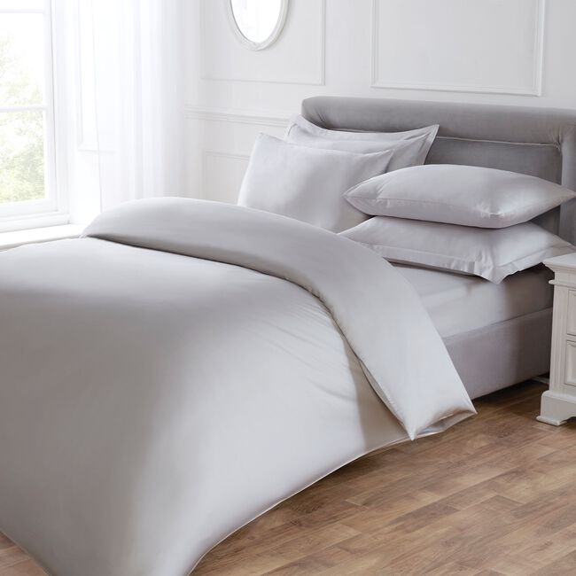 SINGLE DUVET COVER Tencel/Cotton Silver