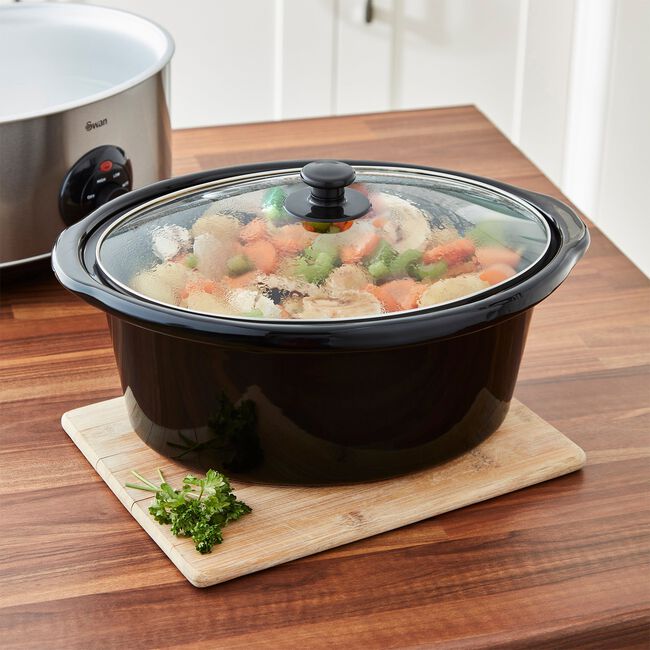 Swan Stainless Steel Slow Cooker 6.5L