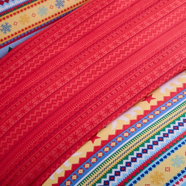 SINGLE DUVET COVER Festive Fairisle