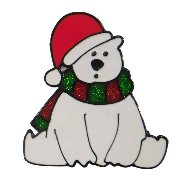 Merry Christmas Window Sticker - Polar Bear 