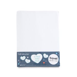 Clair De Lune Travel Cot Fitted Sheet - 2 Pack