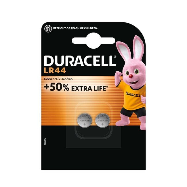 Duracell LR44 Batteries - 2 Pack