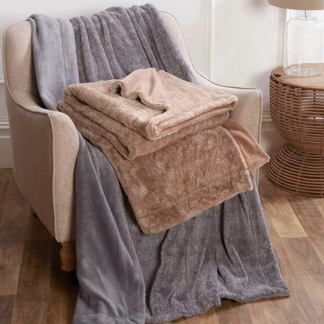 Nicole Day Beatrix Grey Throw 130cm x 170cm