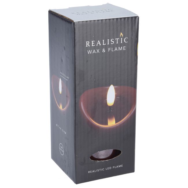 LED Pillar Candle Red - 7x15cm