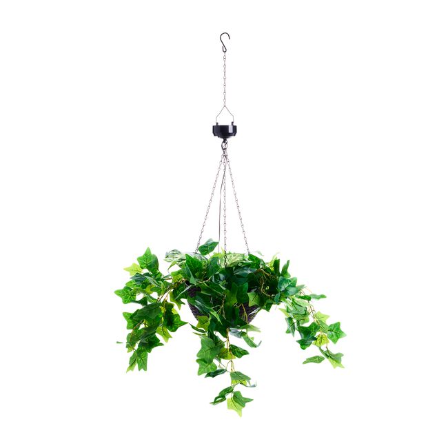 Green Leaf Solar Hanging Basket