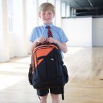 Streetsac Semi Plain Orange School Bag