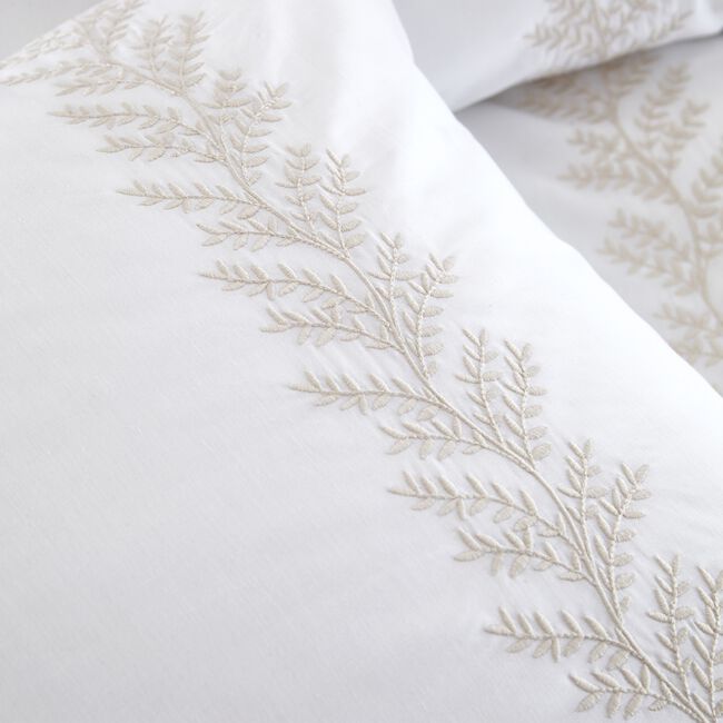 BIANCA SINGLE DUVET COVER Embroidery Leaf