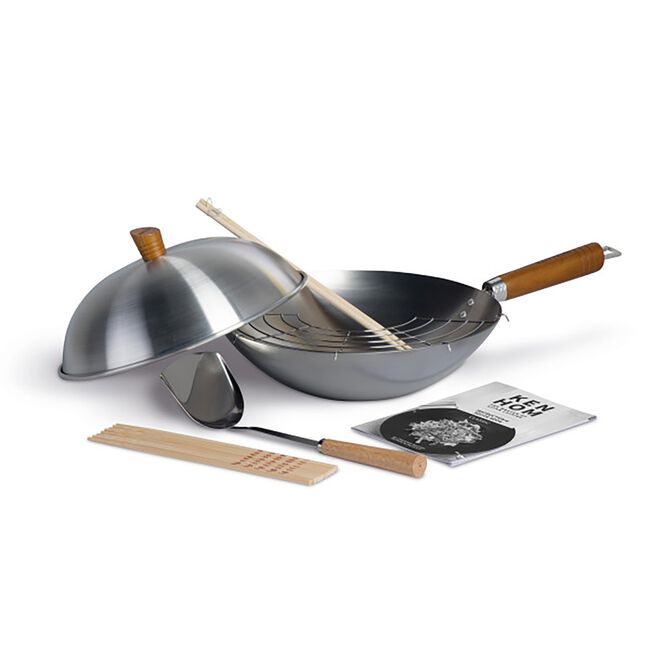 Ken Hom Carbon Steel 10 Piece Classic Wok Set