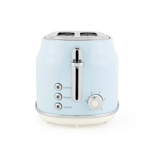 SALTER RETRO BLUE CURVED BODY 2 Slice Toaster