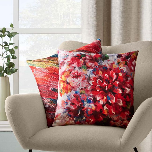 Alina Ombre Floral Chenille Cushion 45cm x 45cm
