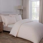 SINGLE DUVET COVER Sateen Stripe Chalk 1000TC