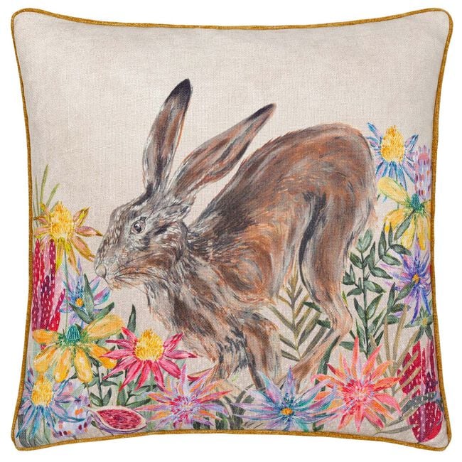Wylder Country Wilds Blossom Hare Cushion 45x45cm 
