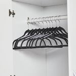 Skinny 10 Pack  Black Hangers with Anti Slip