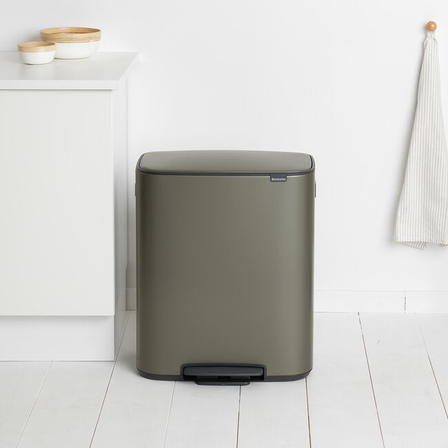 60L Brabantia Recycling Bin - Platinum