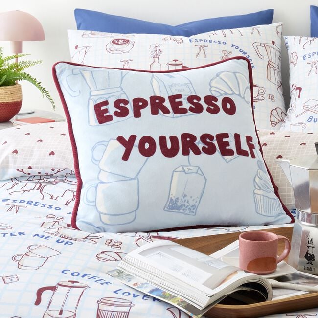 Fusion Coffee Club Cushion 43cm x 43cm
