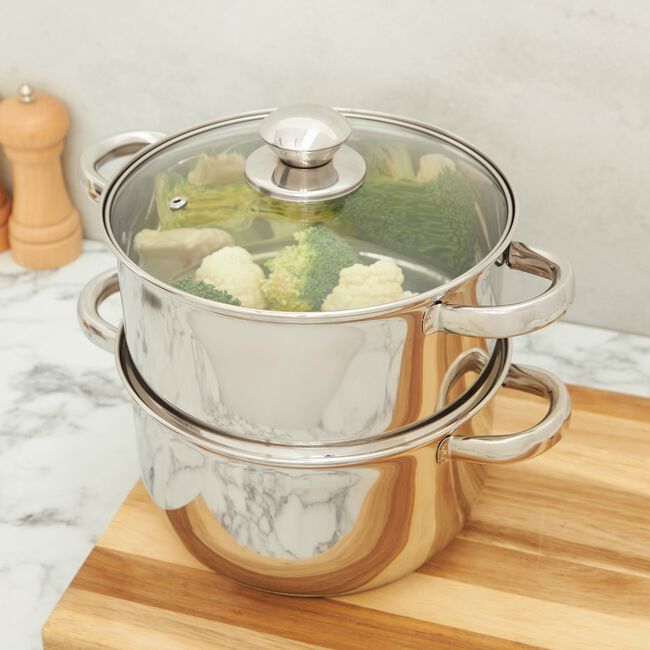 Haden 3 Tier Stainless Steel Steamer 20cm