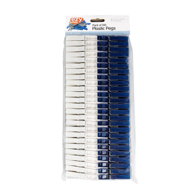 Ezy Storage In My Home 100 Plastic Pegs