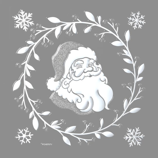 Christmas Silver Glitter Stickers